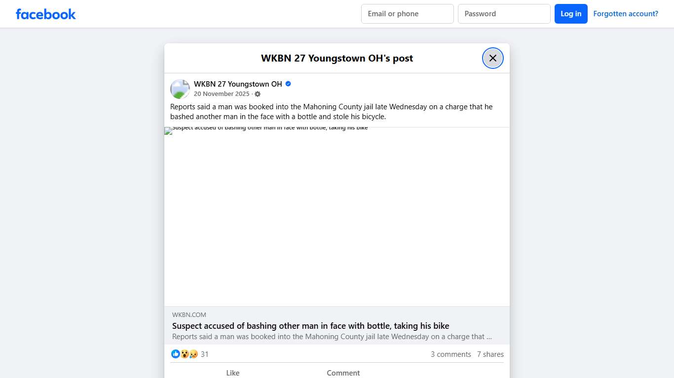 Reports said a man was booked into... - WKBN 27 Youngstown OH | Facebook